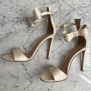 Gianvito Rossi Satin Bow-Tie d'Orsay Sandal